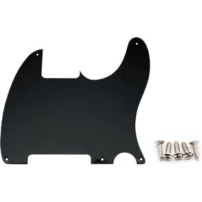 Musiclily 5 Holes PVC Guitar Pickguard for Fender US/Mexico Standard Esquire ESQ Tele TL Style, 3Ply Parchment