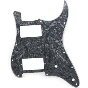 ROZILO 11 Hole Guitar Strat Pickguard HH Humbucker for Fender Standard Stratocaster Modern Style Abalone Pearl