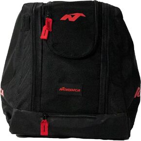 Nordica Outdoor Skiing Snowboarding Sporting Durable Boot Backpack with Padded Handles, Black/Red