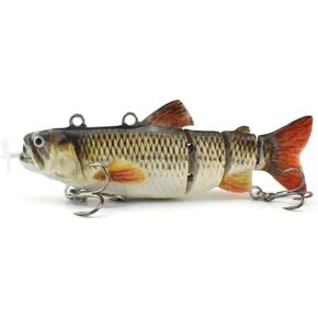 ODS Lure Robotic Swimming Bait 3.54inch Electric Fishing Lure Sinking Bionic Multi Jointed Swimbait for Bass Perch Pike Trout
