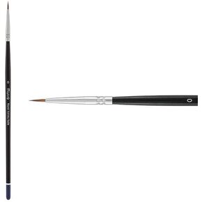 فرشاة Creative Mark Rhapsody Kolinsky Sable ذات مقبض قصير - # 0، للفنانين والطلاب والمهنيين - زنبرك ممتاز، غسالات كاملة للبطن، مقاس إنجليزي، نقاط مقاومة للانقسام