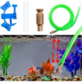 مجموعة تنظيف خزان الأسماك من ديكسبويني، مكنسة الحصى لحوض السمك، مجموعة سيفون مضخة سيفون لخزانات الأسماك الصغيرة الكبيرة، تدفق مياه عالي سريع مع شفط قوي ومنظف مبدل المياه سهل التركيب in Kuwait
