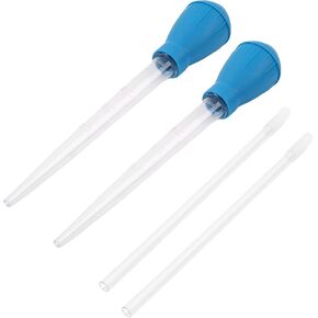 Vagocom 2Pcs Manual Fish Tank Cleaning Tools,30ml Aquarium Water Changer,21 Inches Multifunction Siphon Dropper for Fish Bowl Waste Remover,Aquarium Bottom Gravel Waste Clean,Coral Feeder(Blue) in Saudi Arabia