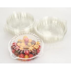Golden Apple, Clear Plastic Square Hinged Food Container, 5" Length x 9" Width x 3" Depth, 20pieces