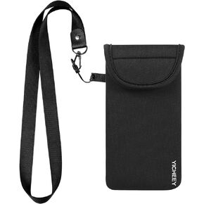 Neoprene Phone Sleeve Pouch w/Belt Clip Loop & Lanyard Strap Compatible for iPhone 14 13 12 11 Pro XS Max XR Galaxy S23 S22 S21 S20 S10 S9 S8 S10e Note 10 BLU View 2 Pixel 7 6a LG G8 ThinQ (Small)