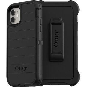 حافظة OtterBox Defender Series بدون شاشة لهاتف iPhone 11 (فقط) - يتضمن مشبك الحافظة - حماية دفاعية ميكروبية - عبوة البيع بالتجزئة - أسود in Saudi Arabia