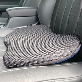 XINJUN Memory Foam Car Seat Fill Cushion, Driver Seat Cushion for Tailbone Pain Relief, Car Lumbar Support for Driving Seat, Car Booster Seat for Short Drivers，Car Seat Pad (Black)
