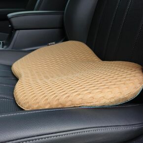 XINJUN Memory Foam Car Seat Fill Cushion, Driver Seat Cushion for Tailbone Pain Relief, Car Lumbar Support for Driving Seat, Car Booster Seat for Short Drivers，Car Seat Pad (Black)