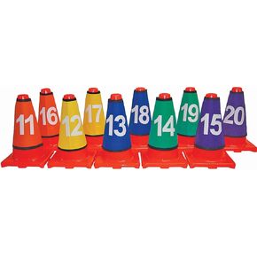 Great Lakes Sports Set of 10 Durable Nylon Numbered Cone Collars (Cones not Included)