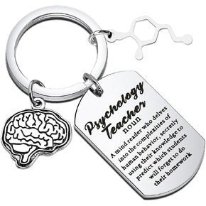 FAADBUK Psychology Teacher Keychain Teacher Appreciation Gift Psychologist Gift Psychology Lover Gift