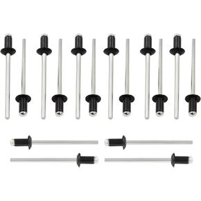 100 Pcs Aluminum Blind Rivets 5/32 Inch x 1/2 Inch Black Pop Rivets 4x12mm Pop Rivets Assortment for Kayak Marine Boat