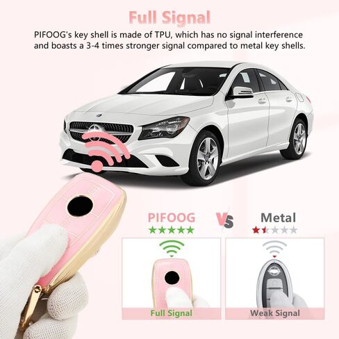 غطاء مفتاح PIFOOG Key Fob لسيارة Honda 2024 2023 CRV HRV Civic Accord Pilot ملحقات مفاتيح السيارة باللون الوردي والذهبي 5 أزرار حافظة مفاتيح بلينغ سلسلة مفاتيح كيرينغ أغطية كاملة حامية جرلي لطيف للنساء من مادة TPU in Kuwait