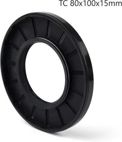 ختم عمود الزيت XiKe، أختام الشفاه، TC 80x100x10 مم غطاء مطاطي النتريل شفة مزدوجة مع زنبرك، أختام زيت لأعمدة التحمل، أعمدة دوارة، إلخ، حزمة سوداء من 1 in Kuwait