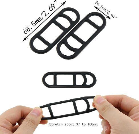 DGZZI 12PCS Bicycle Light Strap Bicycle Light Fixing Leather Strap Black Silicone Tie Down Strap 70x24MM Suitable for Mountain Bike Electric Bike Road Bike and Folding Bike in Saudi Arabia