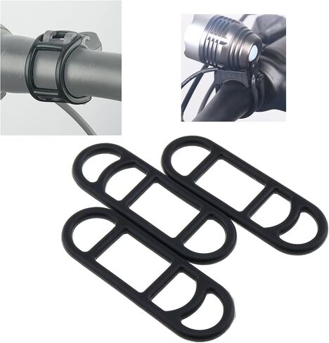 DGZZI 12PCS Bicycle Light Strap Bicycle Light Fixing Leather Strap Black Silicone Tie Down Strap 70x24MM Suitable for Mountain Bike Electric Bike Road Bike and Folding Bike in Saudi Arabia