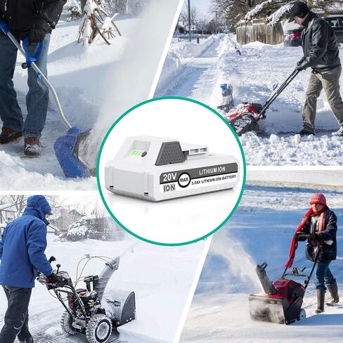 بطارية بديلة من Farmice 20V 3000mAh Li-ion متوافقة مع مجرفة الثلج Voltask 20V SS-20B وSS-20C، حزمة واحدة in Kuwait