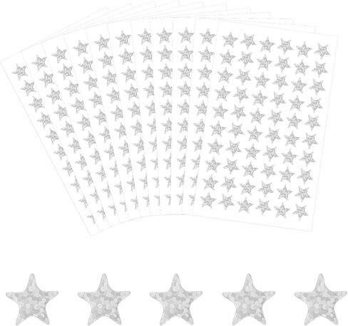 1200 PCS Gold Star Stickers, Star Stickers for Kids Reward, Small Star Stickers, 20 Sheets Glitter Foil Tiny Star Stickers for Behavior Chart Student Planner School Classroom Teacher Supplies in Saudi Arabia