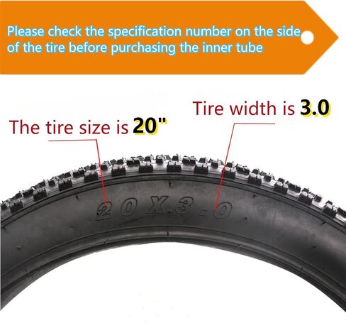 20x3 Bike Tube 20x3.0 Fat Tire Bike Tube Compatible with 20x3 20x3.2 20x3.3 20x3.5 20 Inch eBikes Fat Beach Bikes Snowmobile 2-Pack in Saudi Arabia
