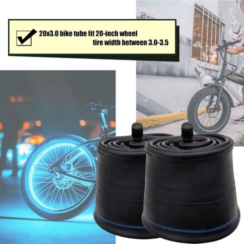 20x3 Bike Tube 20x3.0 Fat Tire Bike Tube Compatible with 20x3 20x3.2 20x3.3 20x3.5 20 Inch eBikes Fat Beach Bikes Snowmobile 2-Pack in Saudi Arabia