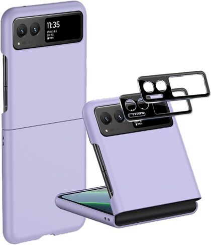 [2 Pack Back Camera Lens Tempered Glass Protectors for Motorola Razr 2023, Moto Razr 2023 Case with Liquid Silicone Matte Colorful Anti-Fingerprint | Shockproof Anti-Stain Anti-Scratch-Mint in Kuwait