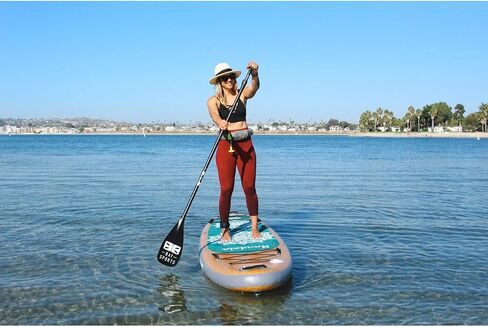 سلسلة ماندالا من ألواح SUP القابلة للنفخ مقاس 10'6 بوصات من Bay Sports - iSUP مع مجداف قابل للتعديل مكون من 3 قطع من الألياف الزجاجية عالية الأداء وحزام حمل للكتف وزعنفة "Click-in" مقاس 9 بوصات - مصممة في أستراليا in Kuwait
