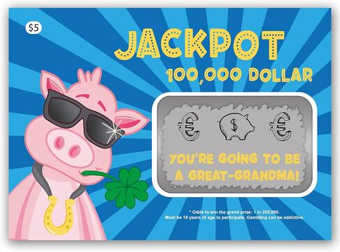 Jolicoon Pregnancy announcement lottery scratch cards - You are going to be a grandpa - Grandpa baby announcement with lottery tickets in Saudi Arabia