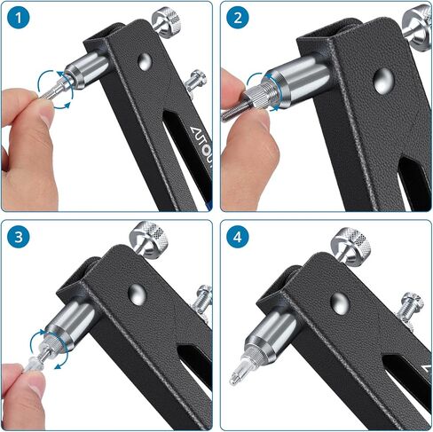 Autoutlet 8 "برشام الجوز بندقية 100 جهاز كمبيوتر شخصى M3 M4 M5 M6 برشام الجوز الثقيلة اليد برشام الجوز أداة الخيوط إدراج أداة مجموعة مع نظام إعداد الجوز برشام الجوز أداة واضعة عدة in Kuwait