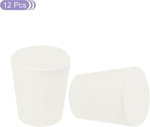 MECCANIXITY Rubber Tapered Plug 15mm to 20mm Solid Test Tubes Bungs Stopper Black for Lab Home 12 Pieces in Saudi Arabia