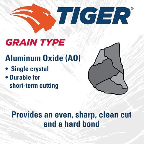 عجلة جلخ Weiler 57128 Tiger 6 بوصة، النوع 27، سمك 1/4 بوصة، A24R، 5/8 بوصة -11 صامولة UNC (عبوة من 10) in Kuwait