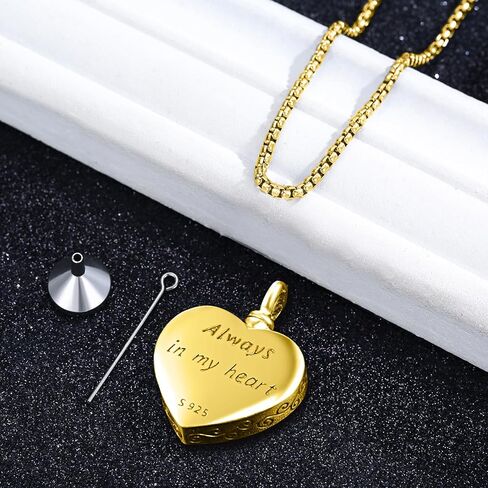 YEHANLE Urn Necklace for Dog Ashes Sterling Silver Gold Plated Pet Cremation Pendant Celtic Knot Paw Print Heart Ash Keepsake Jewelry for Women Men in Saudi Arabia