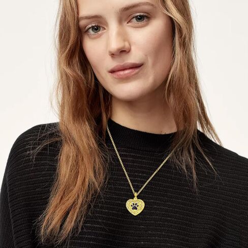 YEHANLE Urn Necklace for Dog Ashes Sterling Silver Gold Plated Pet Cremation Pendant Celtic Knot Paw Print Heart Ash Keepsake Jewelry for Women Men in Saudi Arabia