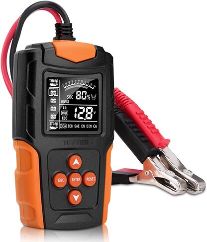 جهاز اختبار بطارية السيارة Diymore، جهاز اختبار حمل البطارية 12 فولت / 24 فولت، أداة تشخيص مولد بطاريات السيارات الرقمية سعة تحميل 100-2000 CCA، تحليل التدوير للدراجات النارية، الشاحنة، القارب، RV، البحرية in Kuwait