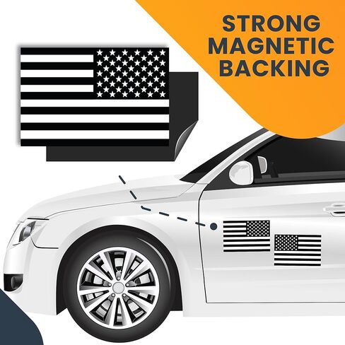 ملصق مغناطيسي للسيارة Magnet Me Up باللونين الأسود والأبيض، عبوة من قطعتين متقابلتين، 4 × 6 بوصة، أسود، أبيض، مغناطيس سيارات عالي التحمل لسيارة شاحنة الدفع الرباعي in Kuwait