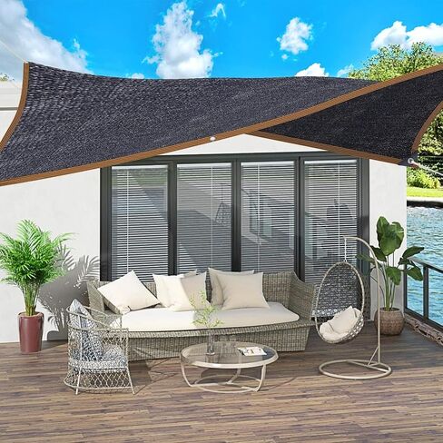 Luxdesc Weather Guard كبير جدًا لجميع المواسم غطاء تشغيل للكلاب (10 × 10 قدم) غطاء بيت الكلب قماش القنب شبكة لوحة الظل - شبكة سوداء Sunblock الظل لوحة قماش القنب Sunblock حديقة شبكة شبكة مقاومة للأشعة فوق البنفسجية in Kuwait
