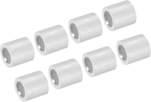 PATIKIL 5/16"/8mm Wire Rope Stop Sleeve,20 Pack Aluminum Crimping Loop Sleeve for Wire Rope and Cable Ferrule,Silver in Kuwait