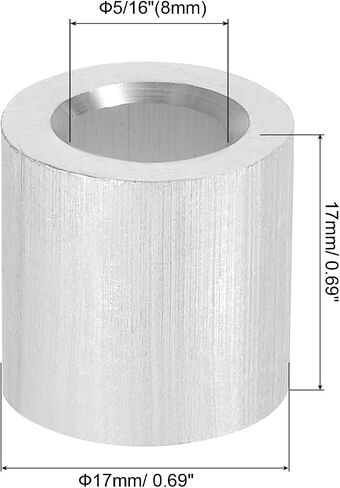 PATIKIL 5/16"/8mm Wire Rope Stop Sleeve,20 Pack Aluminum Crimping Loop Sleeve for Wire Rope and Cable Ferrule,Silver in Kuwait