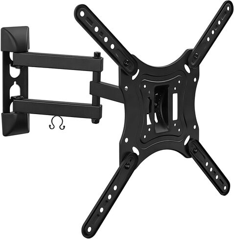 Mount-It! Full Motion TV Wall Mount Monitor Wall Bracket with Swivel and Articulating Tilt Arm, Fits 26 32 35 37 40 42 47 50 55 Inch LCD LED OLED Flat Screens up to 66 lbs and VESA 400x400 in Saudi Arabia