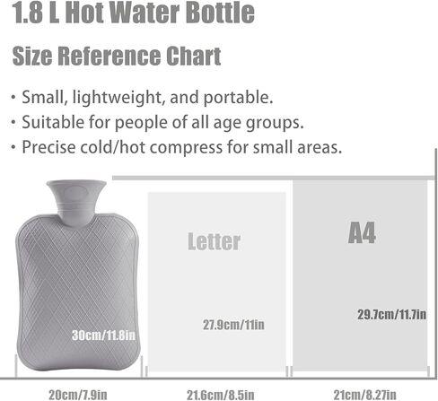 Anmia Hot Water Bag for Pain Relief.2Pack,2L+1.2L in Saudi Arabia