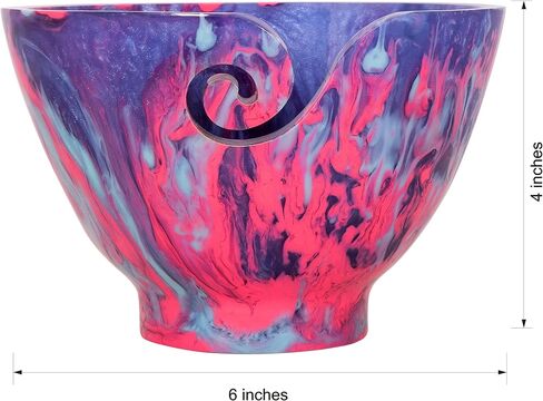 Ommi Handcrafted Resin Yarn Bowl, Knitting Resin Storage Bowl, Crochet Kit Organizer. (Purple) in Saudi Arabia