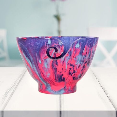 Ommi Handcrafted Resin Yarn Bowl, Knitting Resin Storage Bowl, Crochet Kit Organizer. (Purple) in Saudi Arabia