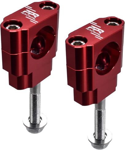 Handlebar Risers, 1-1/8" 28mm CNC Motorcycle HandleBar Fat Bar Mount Clamp Riser Fits For CBR600RR CBR1000RR CB400 Dirt Bike ATV (Red 12mm) in Saudi Arabia