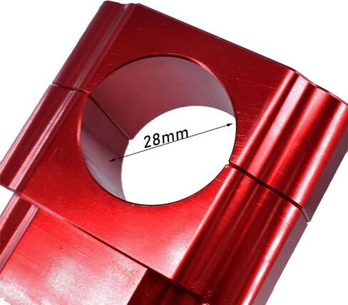 Handlebar Risers, 1-1/8" 28mm CNC Motorcycle HandleBar Fat Bar Mount Clamp Riser Fits For CBR600RR CBR1000RR CB400 Dirt Bike ATV (Red 12mm) in Saudi Arabia