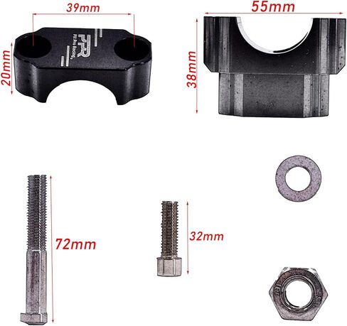 Handlebar Risers, 1-1/8" 28mm CNC Motorcycle HandleBar Fat Bar Mount Clamp Riser Fits For CBR600RR CBR1000RR CB400 Dirt Bike ATV (Red 12mm) in Saudi Arabia