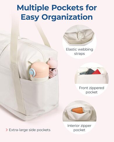 BAGSMART For Spirit Airlines Personal Item Bag, 23L Foldable Weekender Bags for Women Gym Tote Overnight Bag for Travel in Saudi Arabia