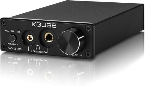 KGUSS DAC-K3 PRO USB DAC Headphone Amplifier Mini HiFi Optical/Coaxial/USB DAC Decoder Audio 24Bit 192KHz DA Converter ESS9018K2M Decoder Multifunctional Preamp Desktop Amplifier (Black) in Saudi Arabia