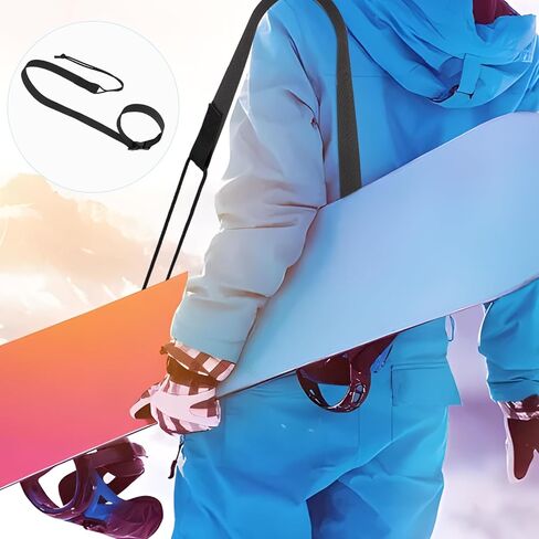 2PCS Snowboard Leashes, Adjustable Snowboard Binding Straps Covert Leash Ski Accessories for Men Women Kids Teenagers to Fasten Your Snowboard Boots (Black) in Saudi Arabia
