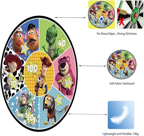 Toy Inspired Story Birthday Party Supplies - 26in Toy Story Board Game 12 Sticky Balls and Hooks Toy Story Party Favors Gifts Indoor Outdoor Kids Sports Game in Kuwait