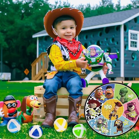 Toy Inspired Story Birthday Party Supplies - 26in Toy Story Board Game 12 Sticky Balls and Hooks Toy Story Party Favors Gifts Indoor Outdoor Kids Sports Game in Kuwait