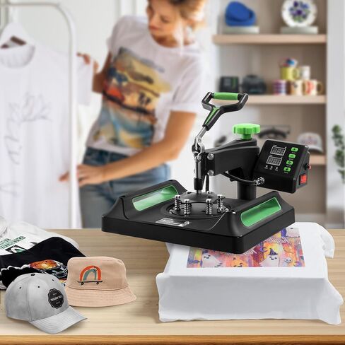 YITAHOME Heat Press Machine for T Shirts 15x12, 5-in-1 Mug Heat Press, Hat Heat Transfer, 360° Rotation Swing-Away Plate Heatpress, Dual-Tube Heating Printing for DIY T-Shirts, Caps, Mugs, Pillows in Saudi Arabia