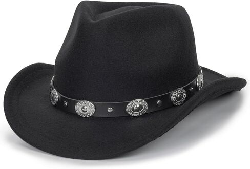 Kids Western Cowboy Hat for Boys Girls - Felt Fedora-Jazz-Hat for Kids 2-6Years in Saudi Arabia